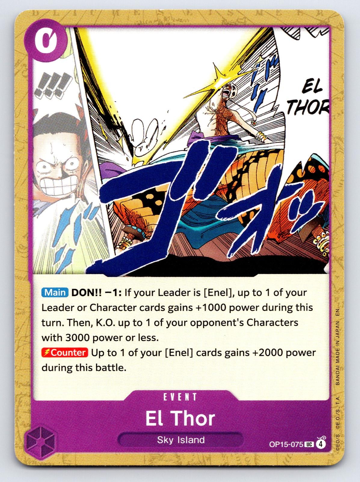 El Thor OP15-075 Uncommon Adventure on Kami's Island One Piece Near Mint