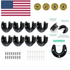 8 Packs Stainless Steel Closet Rod End Supports 1-1/3 Inch Wardrobe Bracket H...