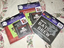 24 labels Halloween beer soda wine Bottles blood cats Witch poison bats Bar