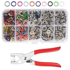 Snap Button Kit 100set, 9.5mm Snap Fasteners Kit with Pliers, Metal Snaps Kit...
