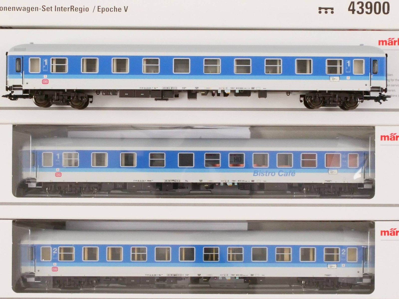 Märklin 43900 3x InterRegio Passenger Car Set DB LED Mint! OVP