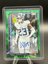 Topps 2025 Chrome Kevin Winston Jr. Tennessee Titans Green Rookie Autograph /99