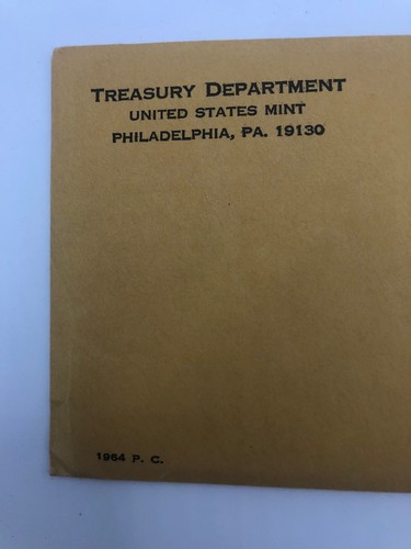 Sealed 1964 U.S. Treasury Complete 5 Coin Proof Set 90% Silver Kennedy Half - 第 2/3 張圖片