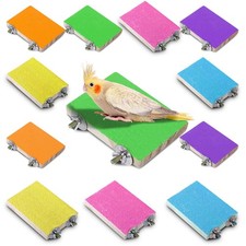 Reginary 12 Pcs Bird Perch Stand Toy Wood Parrot Stand Platform Colorful Paw ...