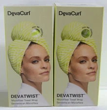 2-PACK DevaCurl DevaTwist Microfiber Hair Towel Wrap (Soft Absorbent Gentle) NEW