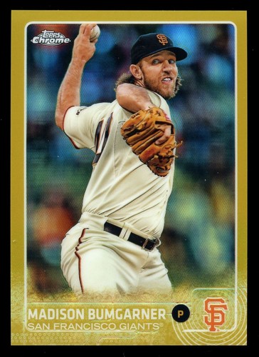 Madison Bumgarner [Gold Refractor] #26 2015 Topps Chrome card