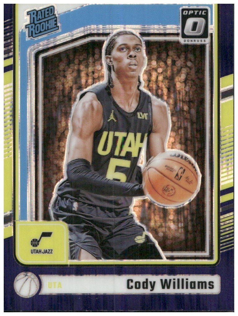 2024-25 Donruss Optic #298 Cody Williams Purple Shock