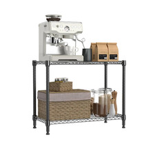 220 lbs 2 Tier Multi-Functional Storage Shelf, Metal Wire Shelving Unit Shelf