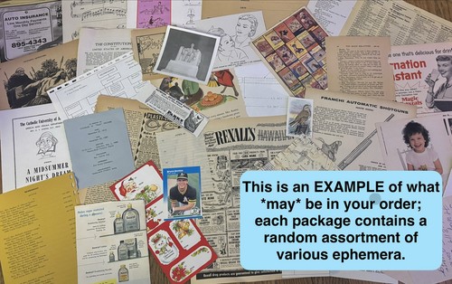 250+ Pcs Ephemera Lot Early Mid Late 1900s Antique Vtg Art Junk Journal Random