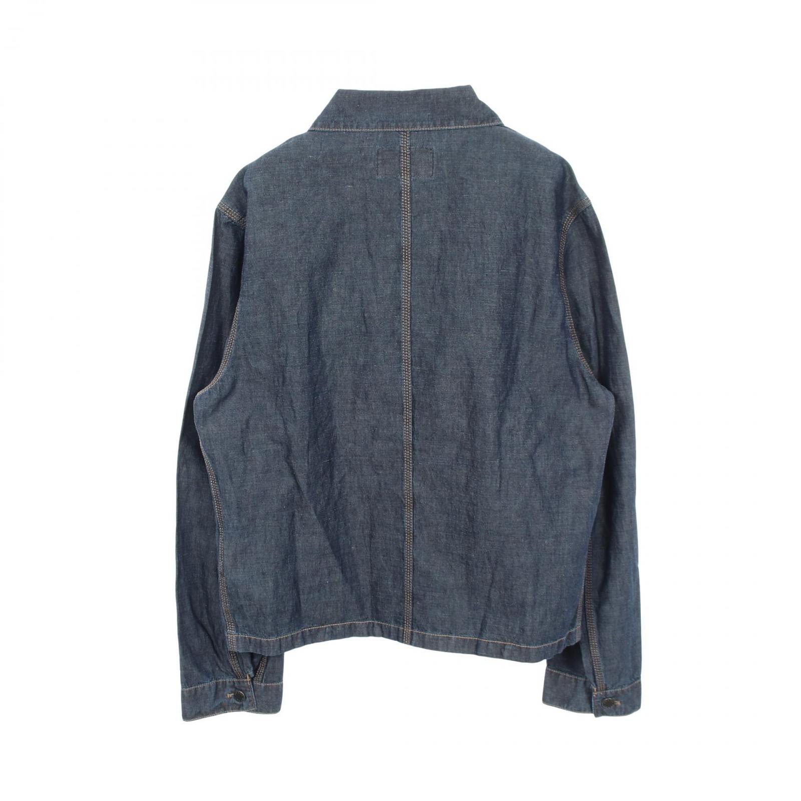Prada Denim Jacket XL Navy Cotton Vintage Used Blue Chambray Blouson image 2