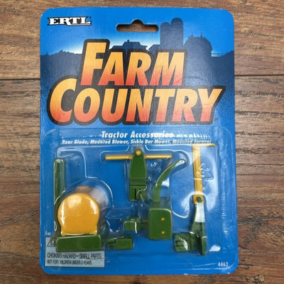 #ad ERTL Farm Country John Deere Tractor Accessories Blade Mower Blower Sprayer 1 64 $58.50