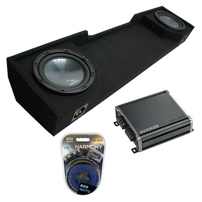 1988-1998 GMC Sierra Ext Cab Truck Harmony R104 Dual 10'' Sub Box & CXA400.1 Amp
