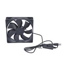USB Powered 120mm Fan with Three-Speed Control for Equipment Cooling
