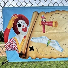 1997 McDonald's Walt Disney Peter Pan Happy Meal 95x30" Banner Treasure Map