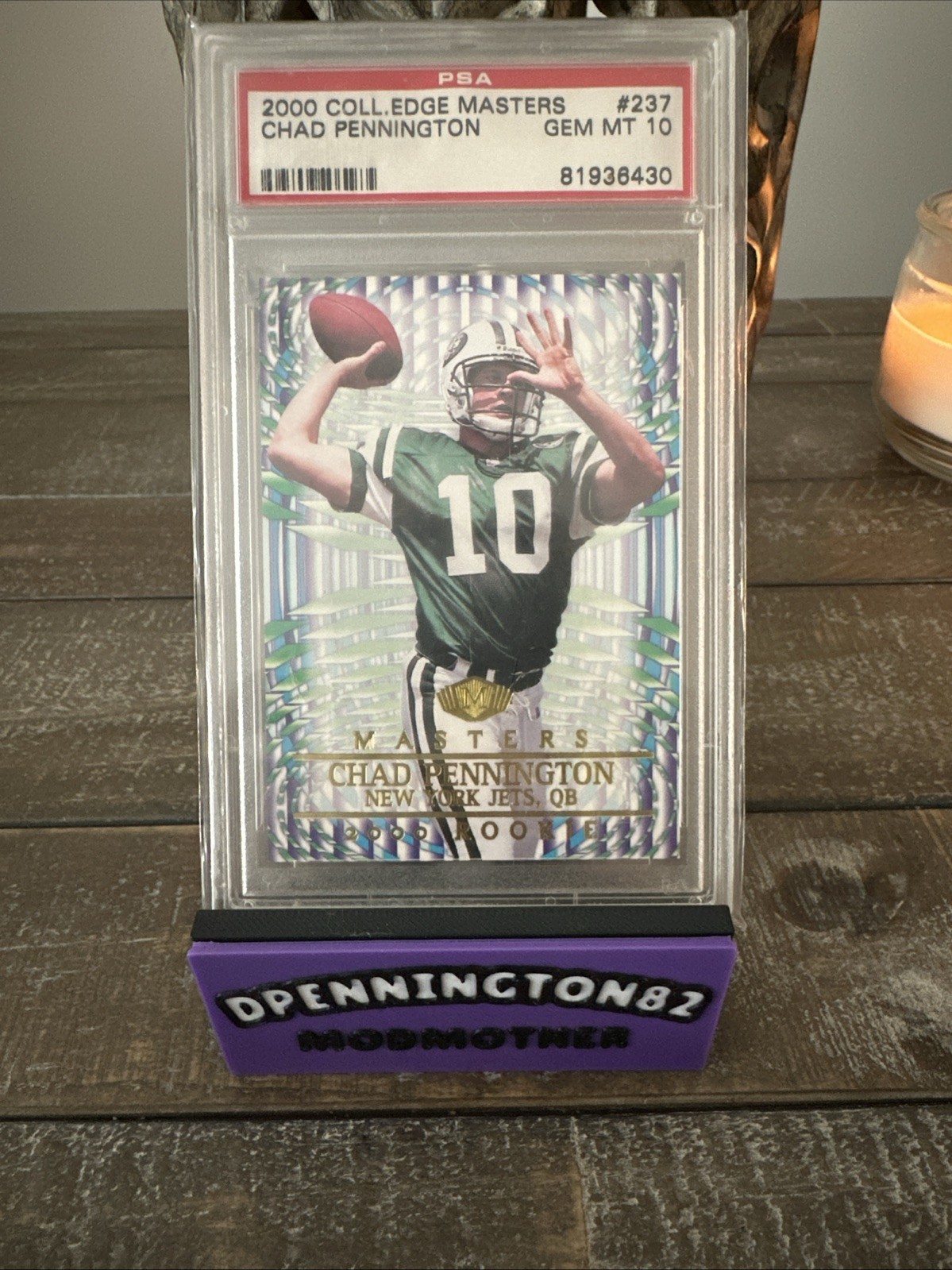 Chad Pennington Collector's Edge Masters #237 Base
