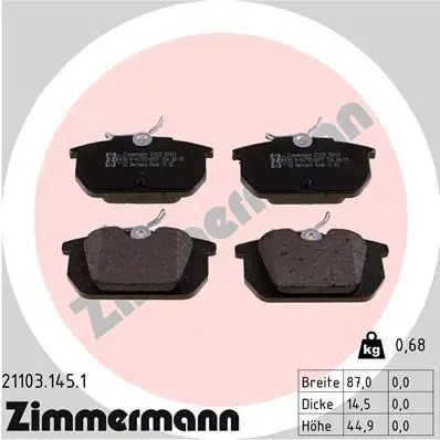 GH Pastiglie Freno Anteriori Per RENAULT LAGUNA III (2007-2015) - Codice GH-413006