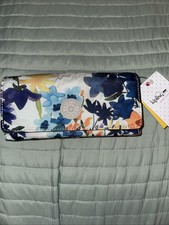NUEVO CON ETIQUETAS Kipling Nuevo Teddi Triple Plegable Muñequera Flor Power Patrón Difícil de Encontrar