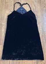Madewell Black Velvet Halter Dress Womens XS Size 0 Sleeveless Wedding Guest