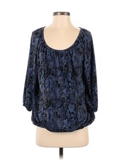 MICHAEL Michael Kors Women Blue Long Sleeve Top S