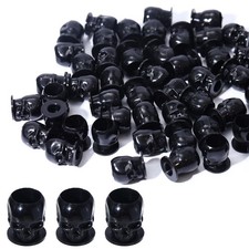 OFEYLE Tattoo Ink Caps Disposable Skull Cups Small, Black-50PCS