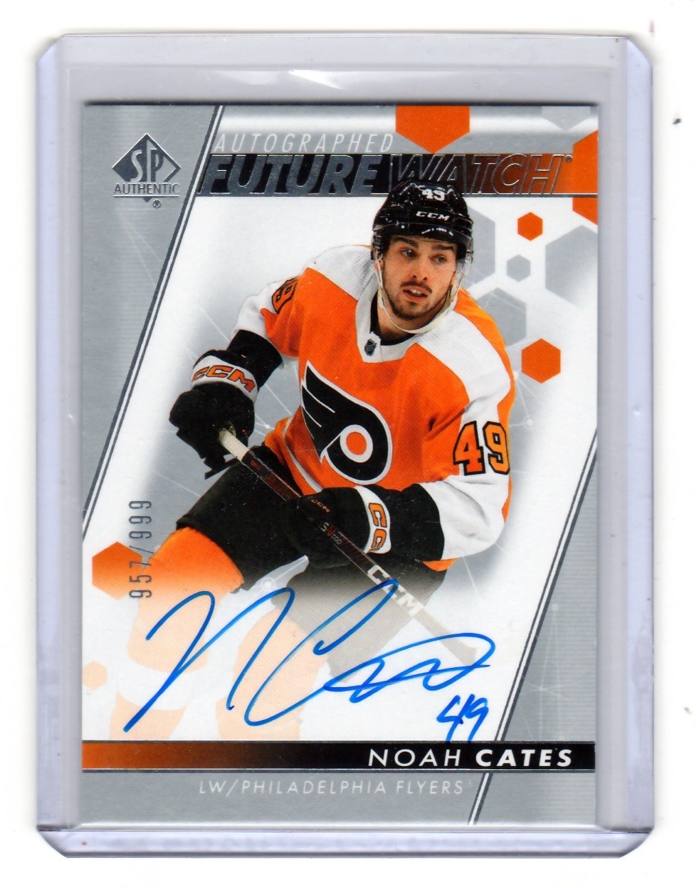 Noah Cates 2022/23 UD SP Authentic Future Watch Auto /999