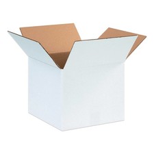 BOX USA White Shipping Boxes 12"L x 12"W x 10"H 25 Pack Small Medium