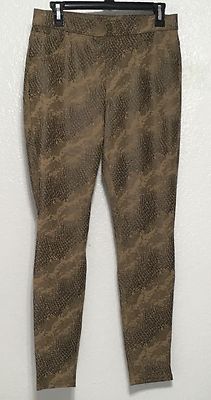 Hue U16990H Brown Stretch Python Microsuede Leggings Size M L XL New MSRP $54