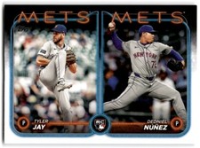 2024 Topps Update Dedniel Nunez / Tyler Jay RC New York Mets #US82