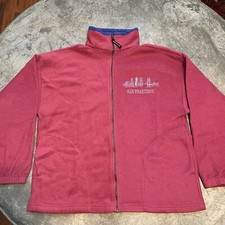 Vintage 80s 90s San Francisco Embroidered USA Fleece Zip Up Sweatshirt Large
