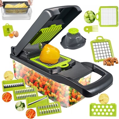 15 in 1 Vegetable Fruit Chopper Cutter Food Onion Veggie Dicer Slicer Kitchen US