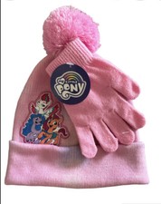 Toddler Girls - My Little Pony Beanies  Glove Set-Pink Tie Dye , Winter Hat
