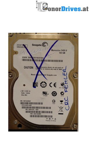 Seagate ST9160314AS - 160GB - SATA - 9HH13C-500- PCB 100536286 Rev. E*
