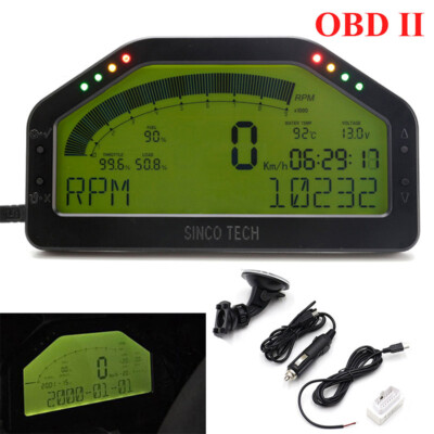 New Car Dash Race Display OBD2 Bluetooth Dashboard LCD Screen Digital Gauge Kit