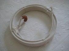 Cotton Lariat Rope Reata Soga- CR-06 51 feet 5/16" dia., w/Leather Burner