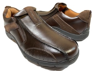 skechers mens leather slip ons