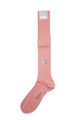 FALKE No.13 men's knee socks stockings 43-44 pink rosewood Sea Island New