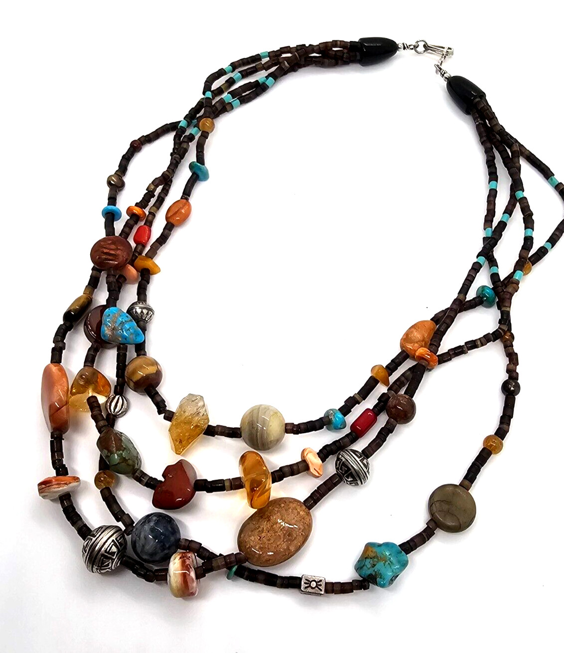 Stunning Multi-Strand Multi-Stone Southwestern Gr… - image 2