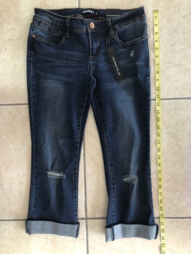 Womens Jeans Moda Pitusa Dollhause Pantalon de Mujer media Pierna Mezclilla azul - Picture 3 of 6