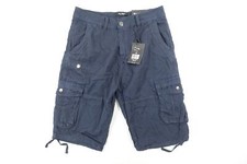 BLU ROCK DARK NAVY BLUE 32 CARGO SHORTS MENS NWT NEW