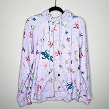 Hill House The Allie Zip-up Sea Creatures Purple Size M