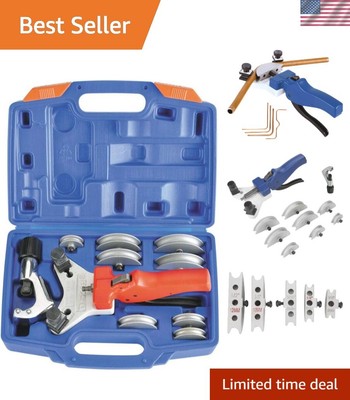 Tube Bender Set Copper Pipe Tubing Bending Tool Kit 90-Degree Multi Size Bend...