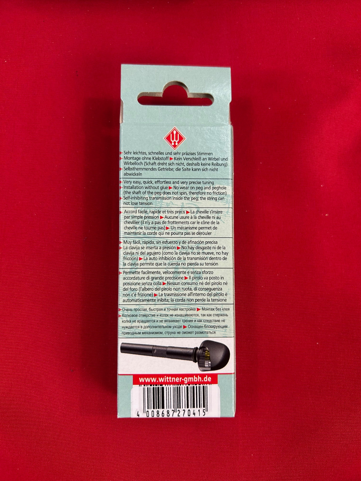 100% Authentic Wittner Violin Peg Set 8.6 MM Size