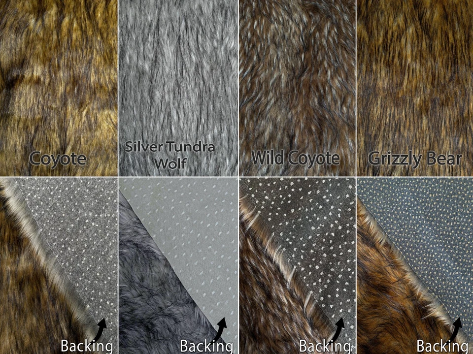Faux Animal Fur Long Pile Heavy 65" Wide Fabric, Plush,  Warm Soft Coat, Fursuit - Image 3 of 4