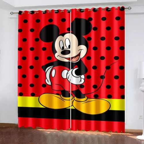 Tende oscuranti spesse per bambini Topolino e Minnie anello termico occhiello superiore - Foto 17 di 53