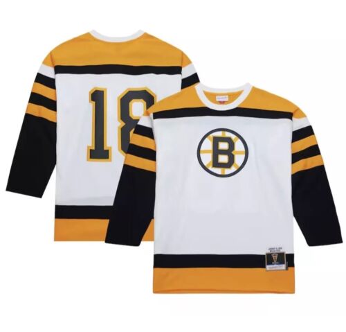 Willie O’Ree Boston Bruins Mitchell & Ness 1958 Blue Line White Jersey; Men’s L