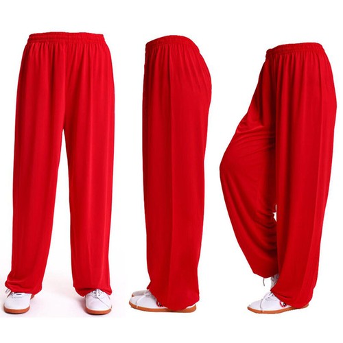 Silk Chinese Kung Fu Tai Chi Pants Martial Arts Trousers Bloomers Uniforms S-XXL - Picture 7 of 13