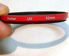 Vivitar 52mm L39 Filter UV 0720512 with Red Rim