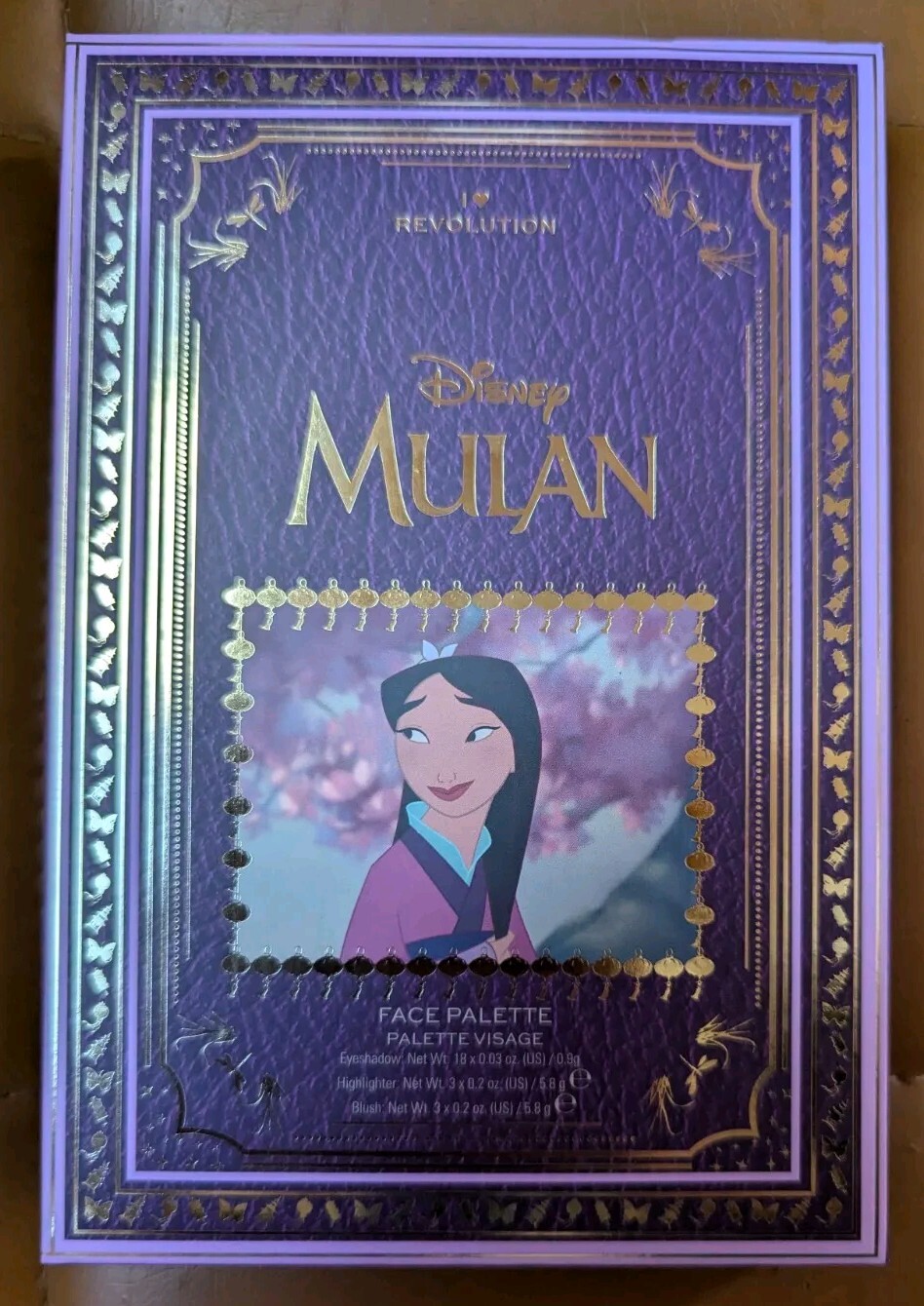 I HEART REVOLUTION X DISNEY MULAN EYE & FACE PALETTE -EYESHADOW BLUSH Makeup NEW