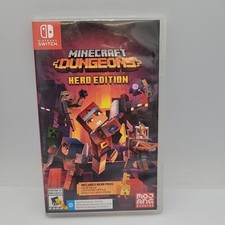 Authentic CASE ONLY Minecraft Dungeons Hero Edition Nintendo Switch NO GAME RARE