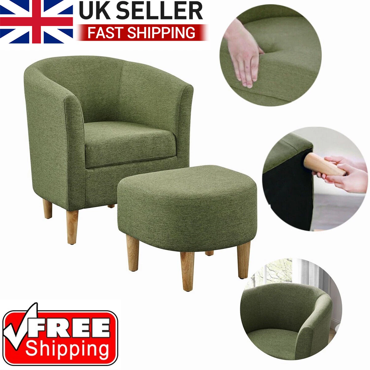 Comfy chair and 2024 ottoman for bedroom